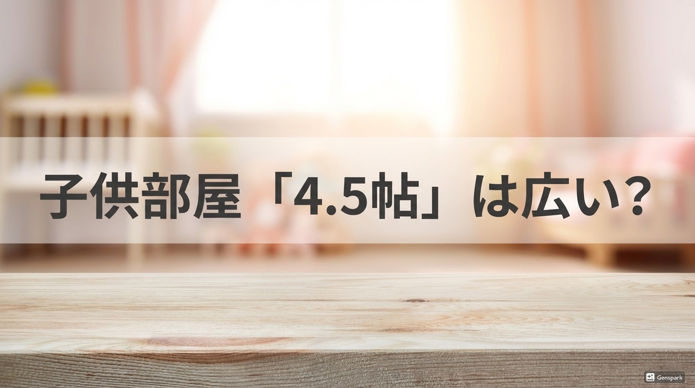 子ども部屋は4.5畳で十分？後悔しないための広さの考え方と設計のコツ