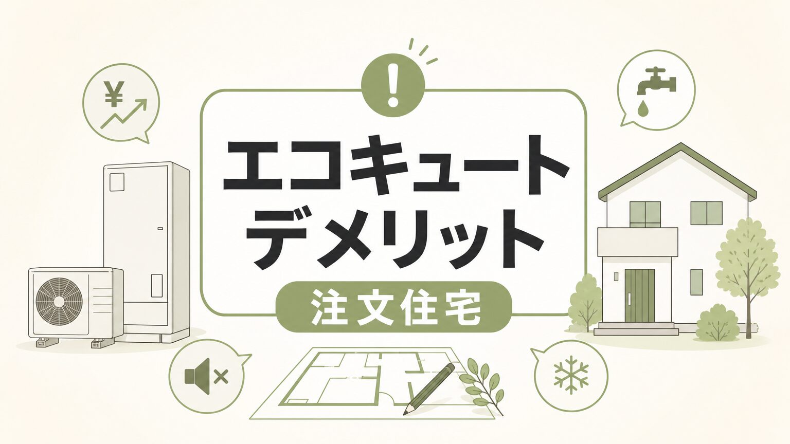 注文住宅でエコキュートを後悔しない！デメリット6選と選び方のポイント