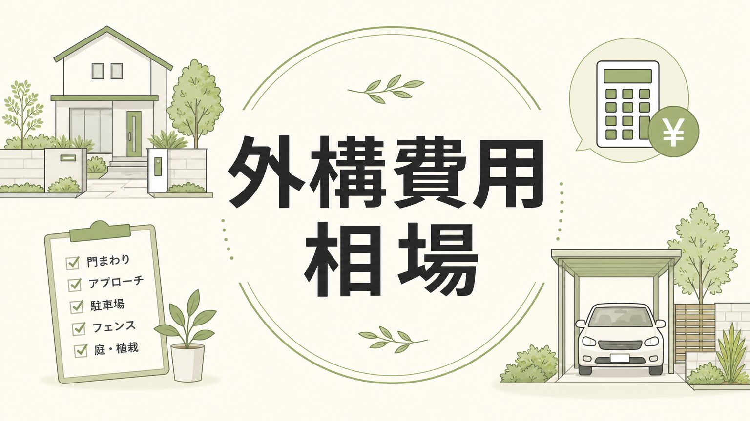 外構費用の相場を完全解説！部位別・予算帯別の目安と節約術のアイキャッチ画像