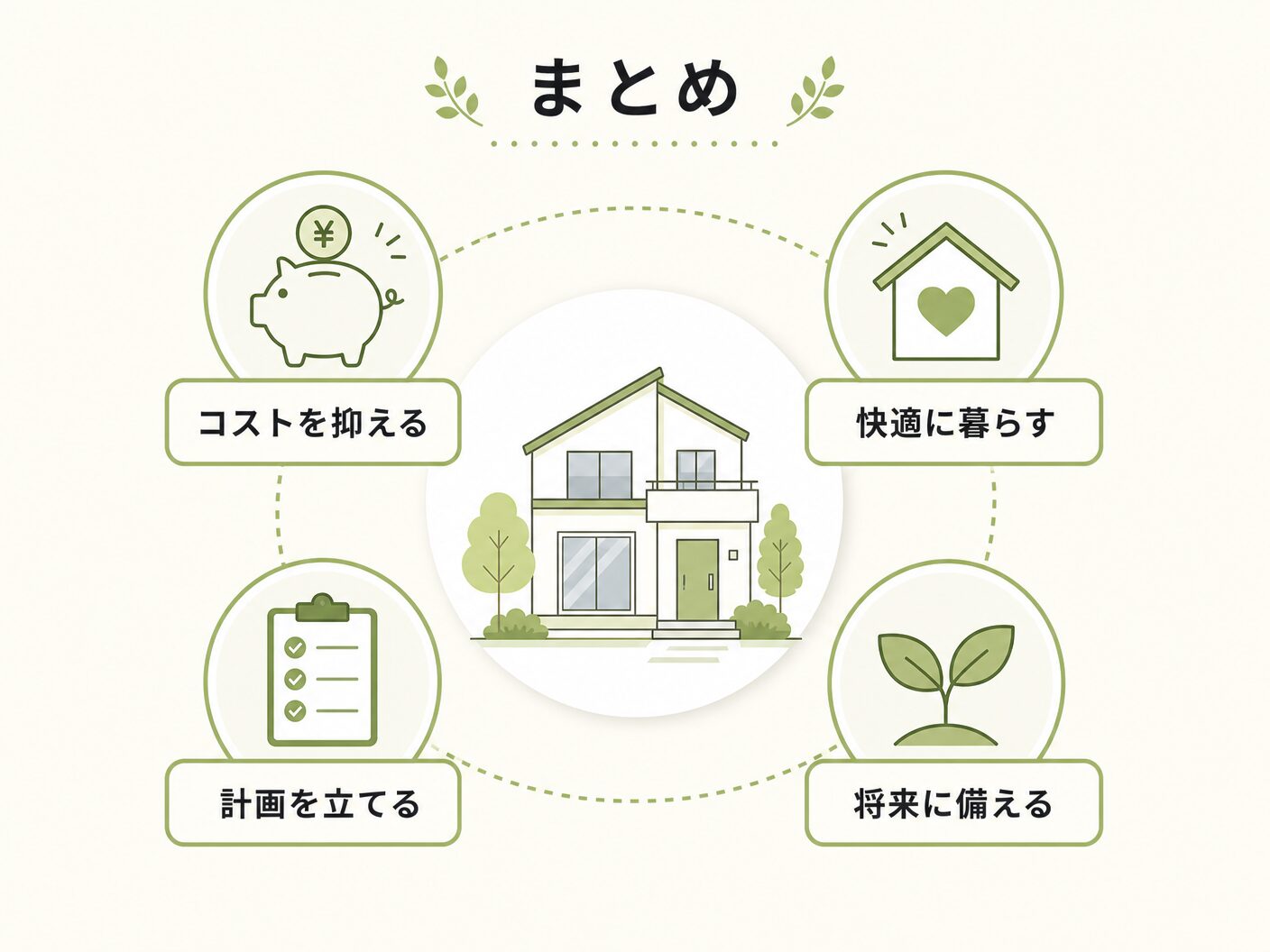 外構工事 横浜のまとめを表す図解イラスト