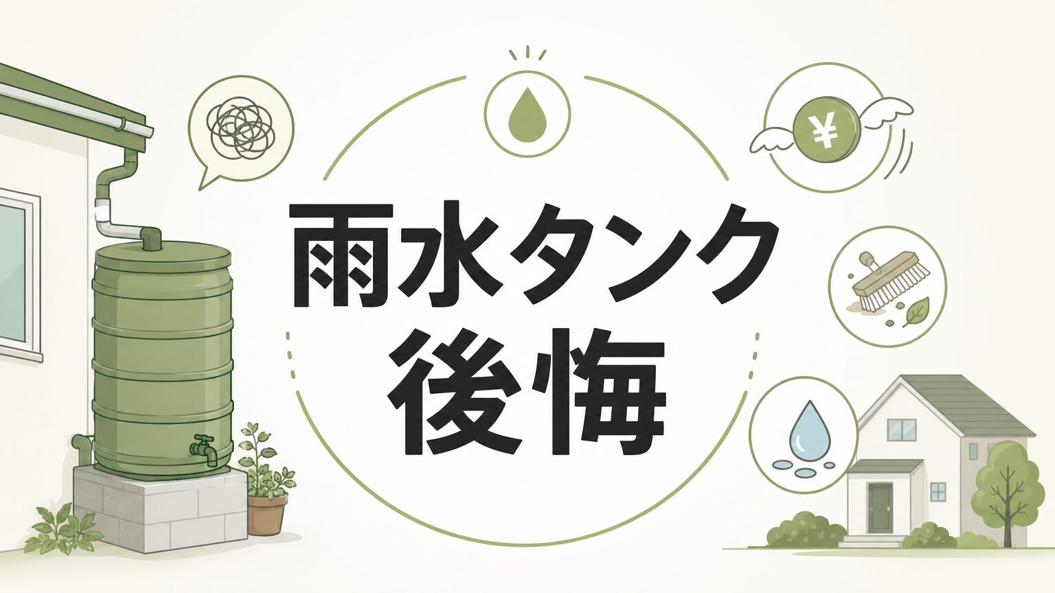 雨水タンクで後悔した実例と失敗しない選び方・設置のコツのアイキャッチ画像