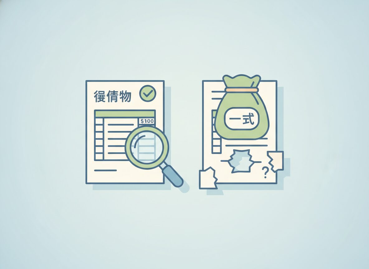 4. 見積書の正しい読み方と「一式」表記の落とし穴