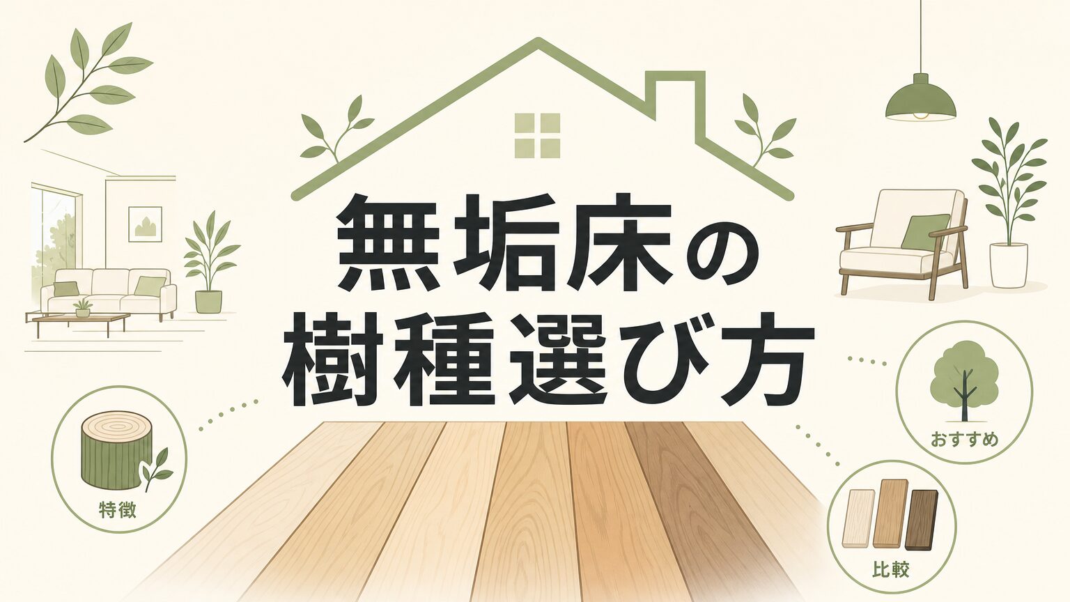 無垢床の樹種選び方をプロ4人が本音解説！針葉樹vs広葉樹の違いとは【家百講座 戸建て編 #12】のアイキャッチ画像