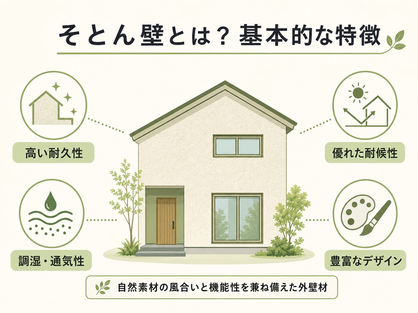 そとん壁とは？基本的な特徴を表す図解イラスト
