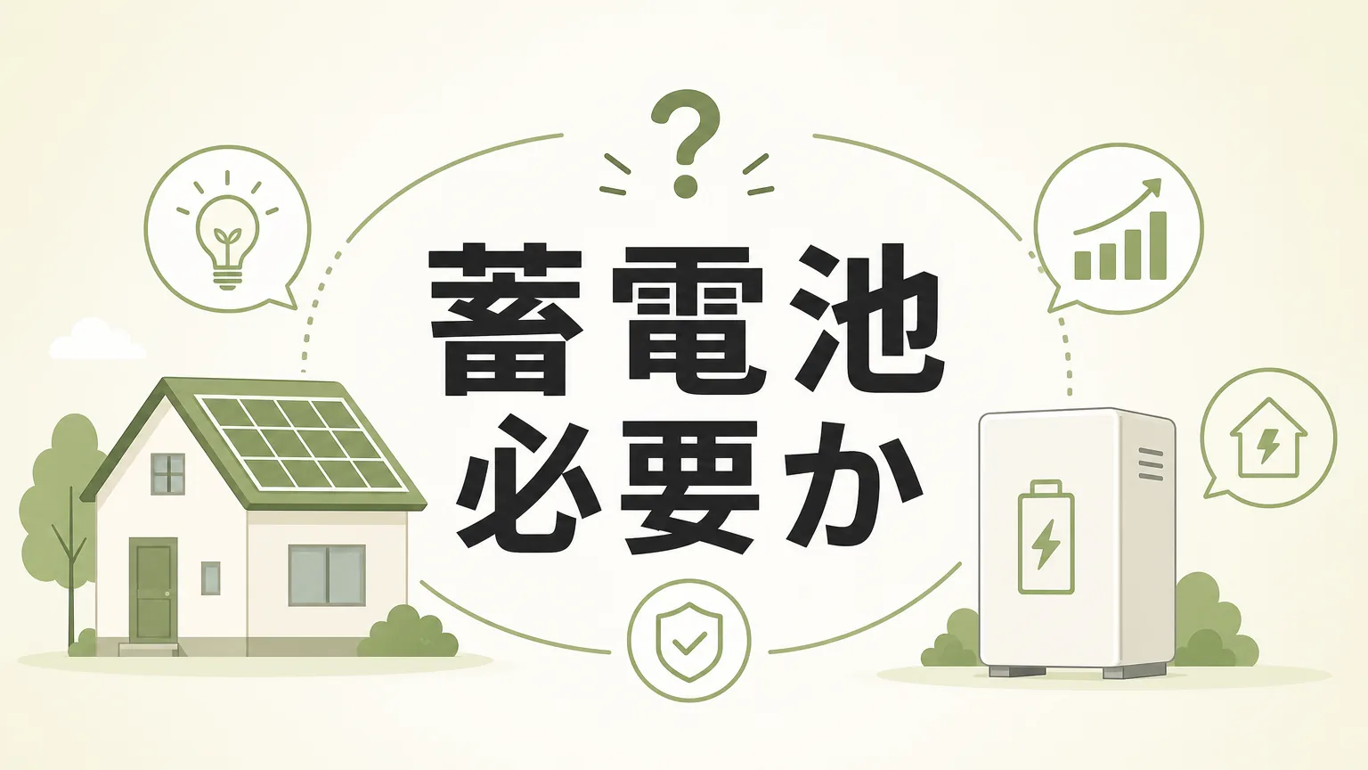 蓄電池は本当に必要か？損しない判断基準と費用対効果を徹底解説のアイキャッチ画像