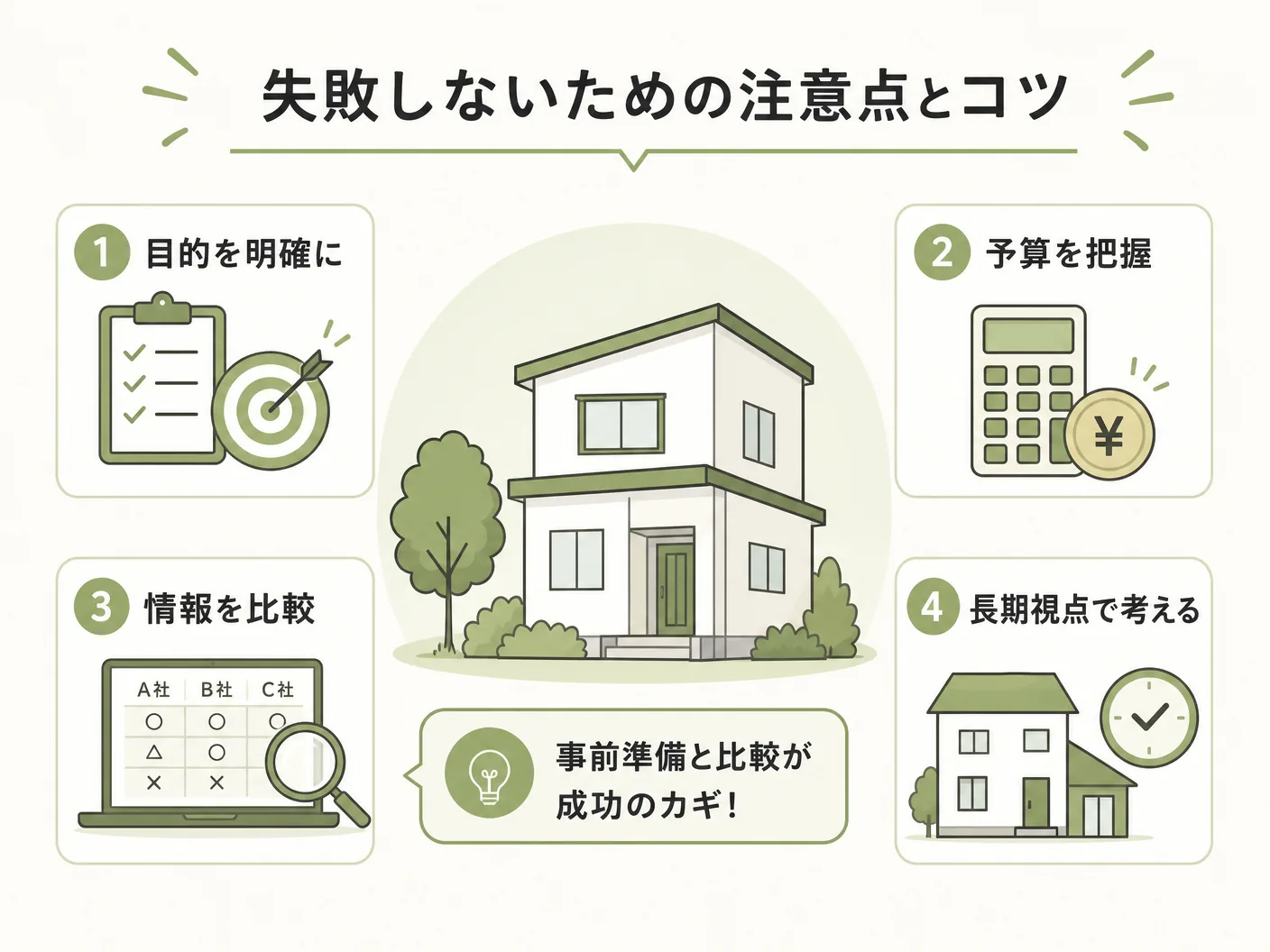 蜜蝋ワックスの作り方の失敗しないための注意点とコツを表す図解イラスト