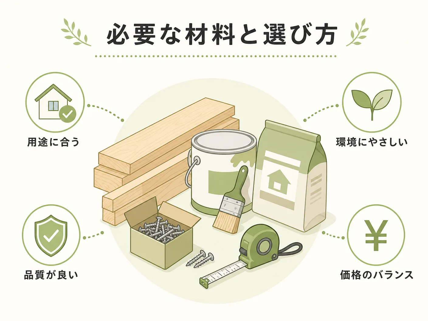 蜜蝋ワックス 作り方の必要な材料と選び方を表す図解イラスト