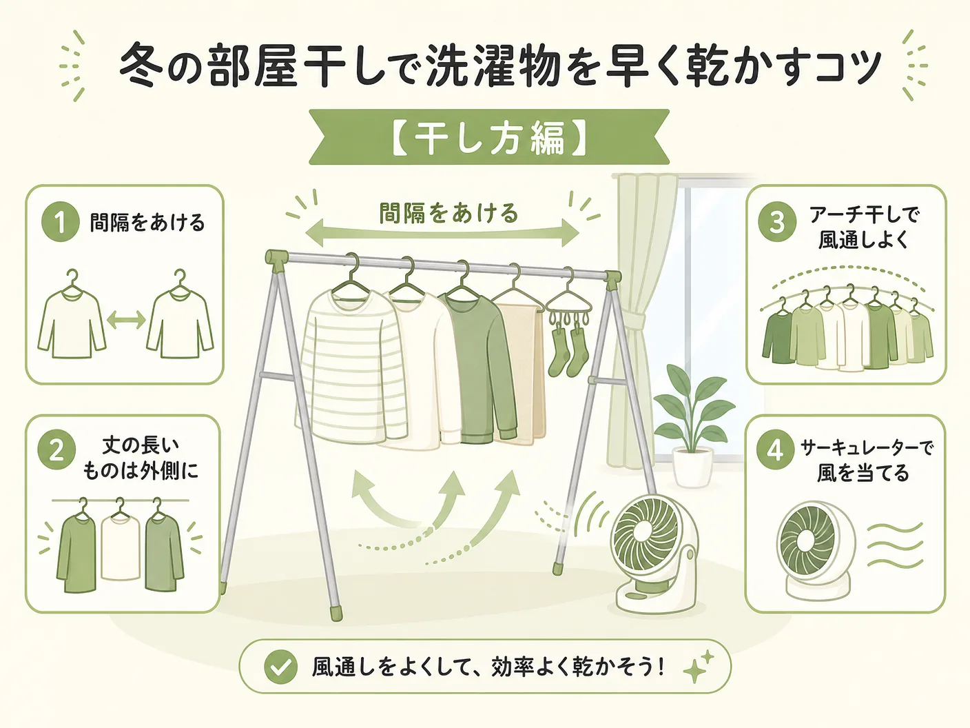 洗濯 物 を 早く 乾かす 方法