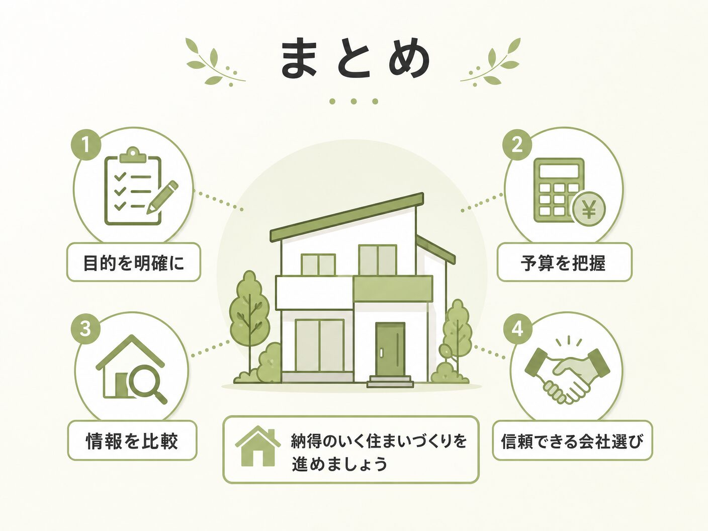 注文住宅 頭金 いくら必要のまとめを表す図解イラスト