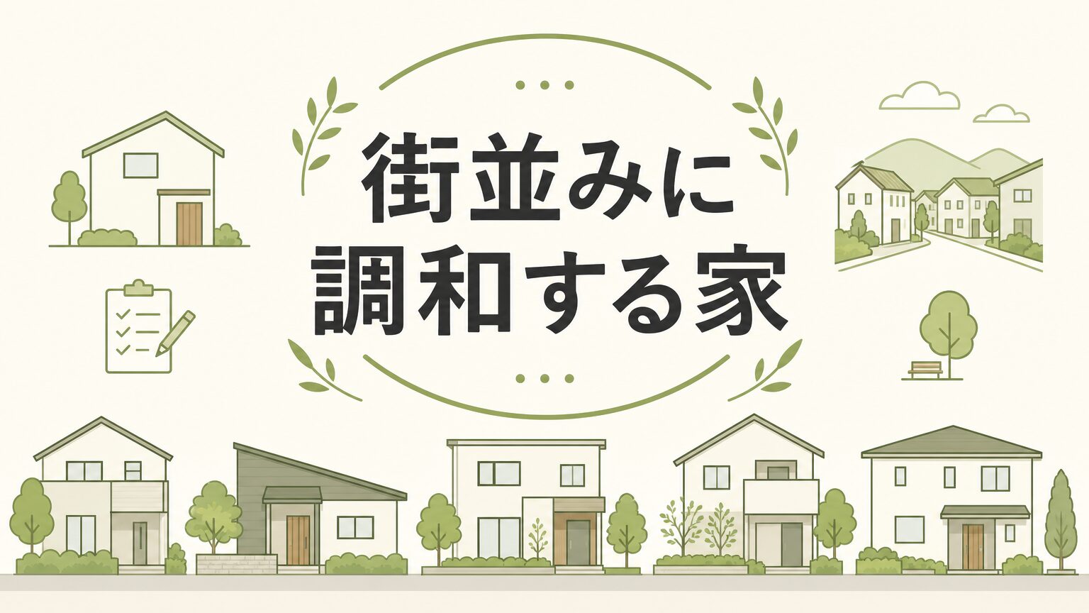 注文住宅の外観で街並みに調和するには?屋根形状・素材・植栽のポイントを解説【家百講座 戸建て編 #18】