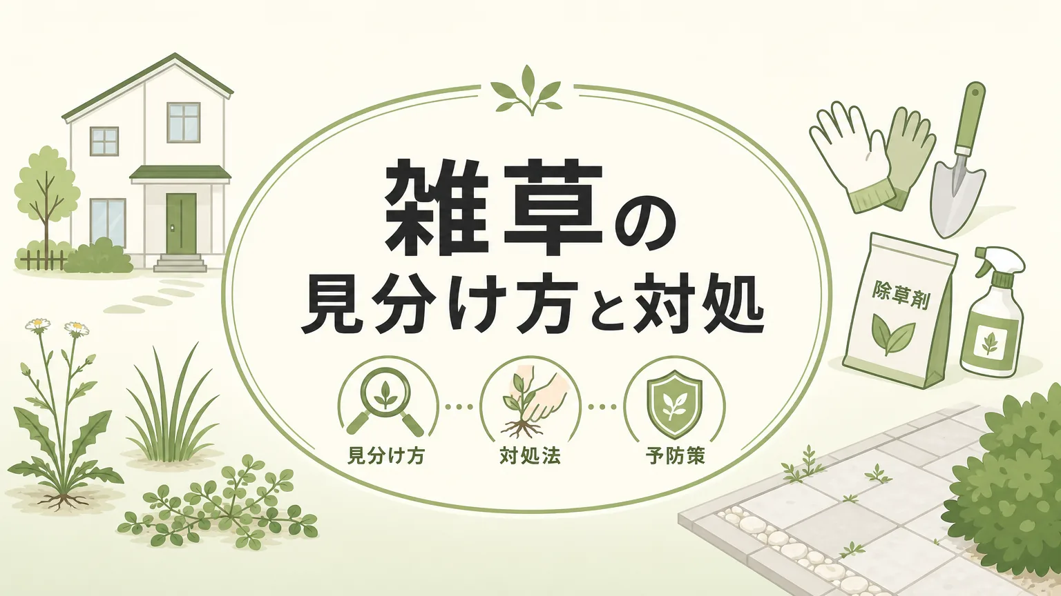 庭の雑草の見分け方と対処法|新築外構を美しく保つコツ【家百講座 戸建て編 #21】