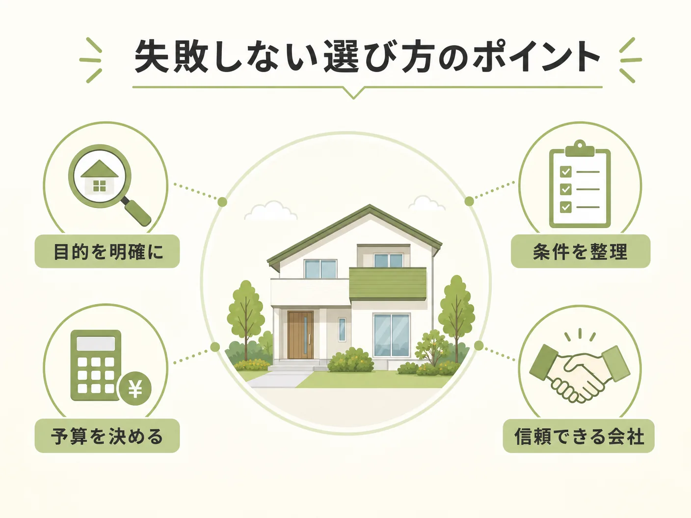 雑草 グランドカバー 違いの失敗しない選び方のポイントを表す図解イラスト