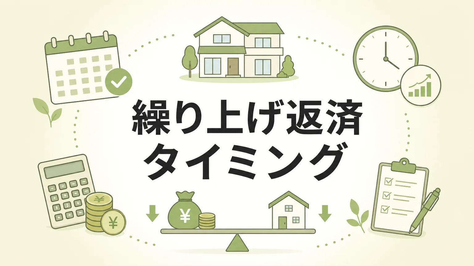 住宅ローン繰り上げ返済のタイミングはいつ？損しない判断基準を解説のアイキャッチ画像