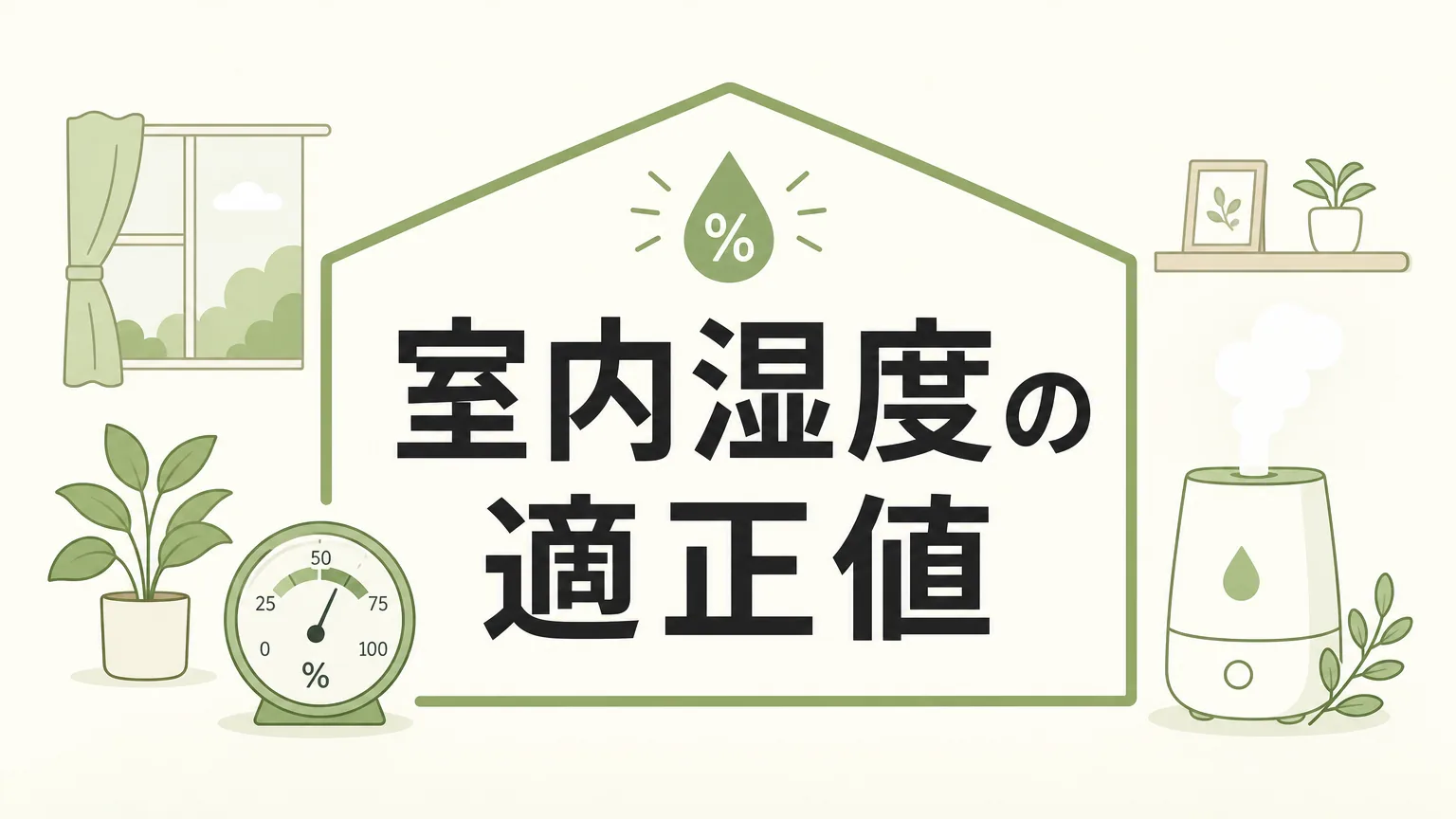 室内湿度の適正値は40〜60％！季節・部屋別の快適管理術