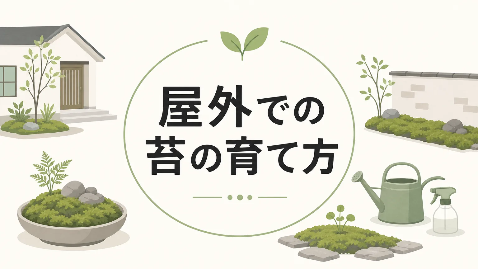 屋外での苔の育て方完全ガイド｜失敗しない環境作りのコツのアイキャッチ画像