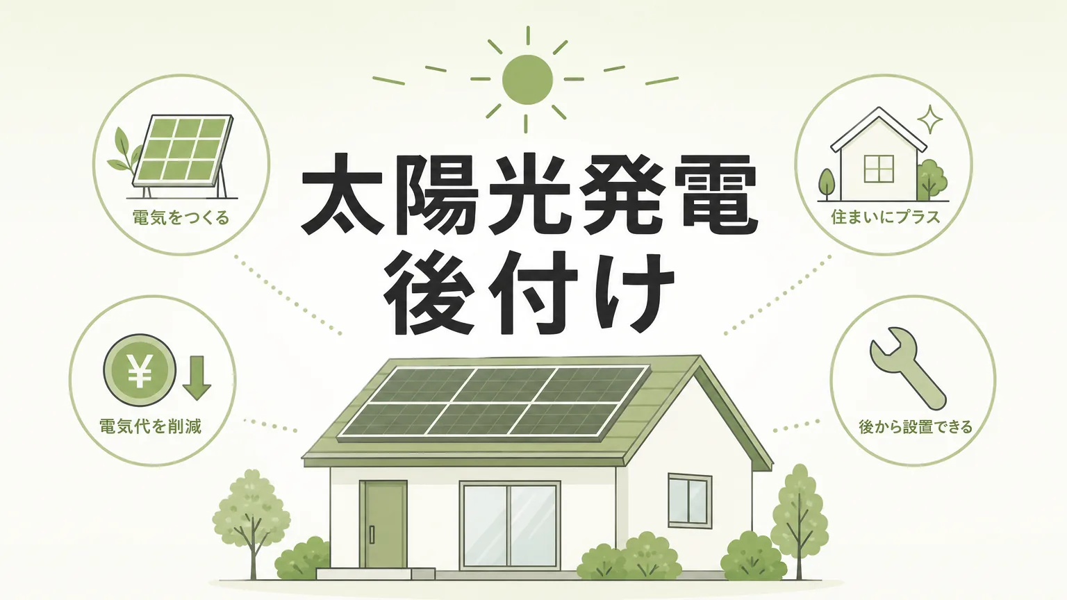 太陽光発電を既存住宅に後付けする費用・補助金・失敗しない選び方