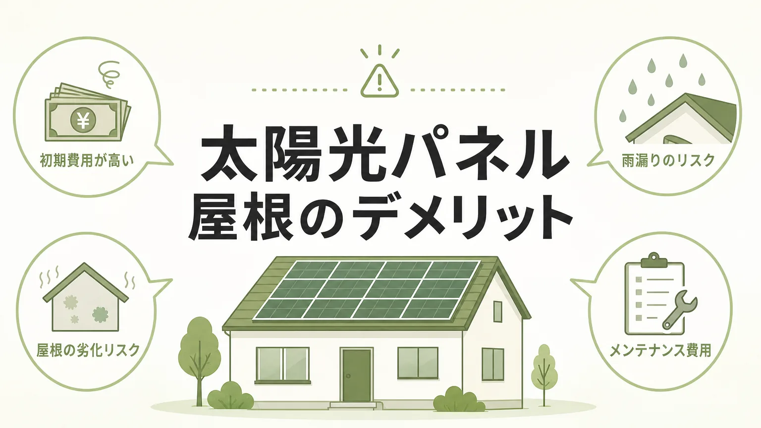 太陽光パネルを屋根に設置する前に知るべきデメリット15選