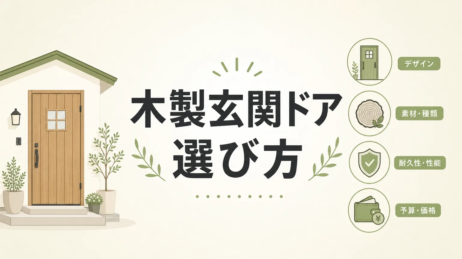 工務店が本音で語る木製玄関ドアのおすすめの選び方のアイキャッチ画像