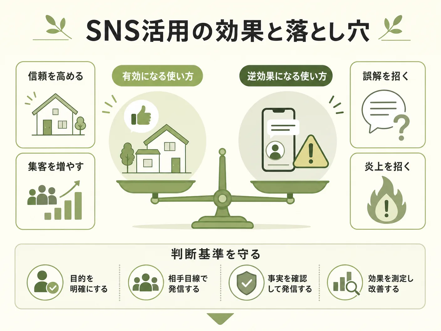 第一種換気 花粉フィルターの使い方次第で「有効」にも「逆効果」にもなる|まとめと判断基準を表す図解イラスト