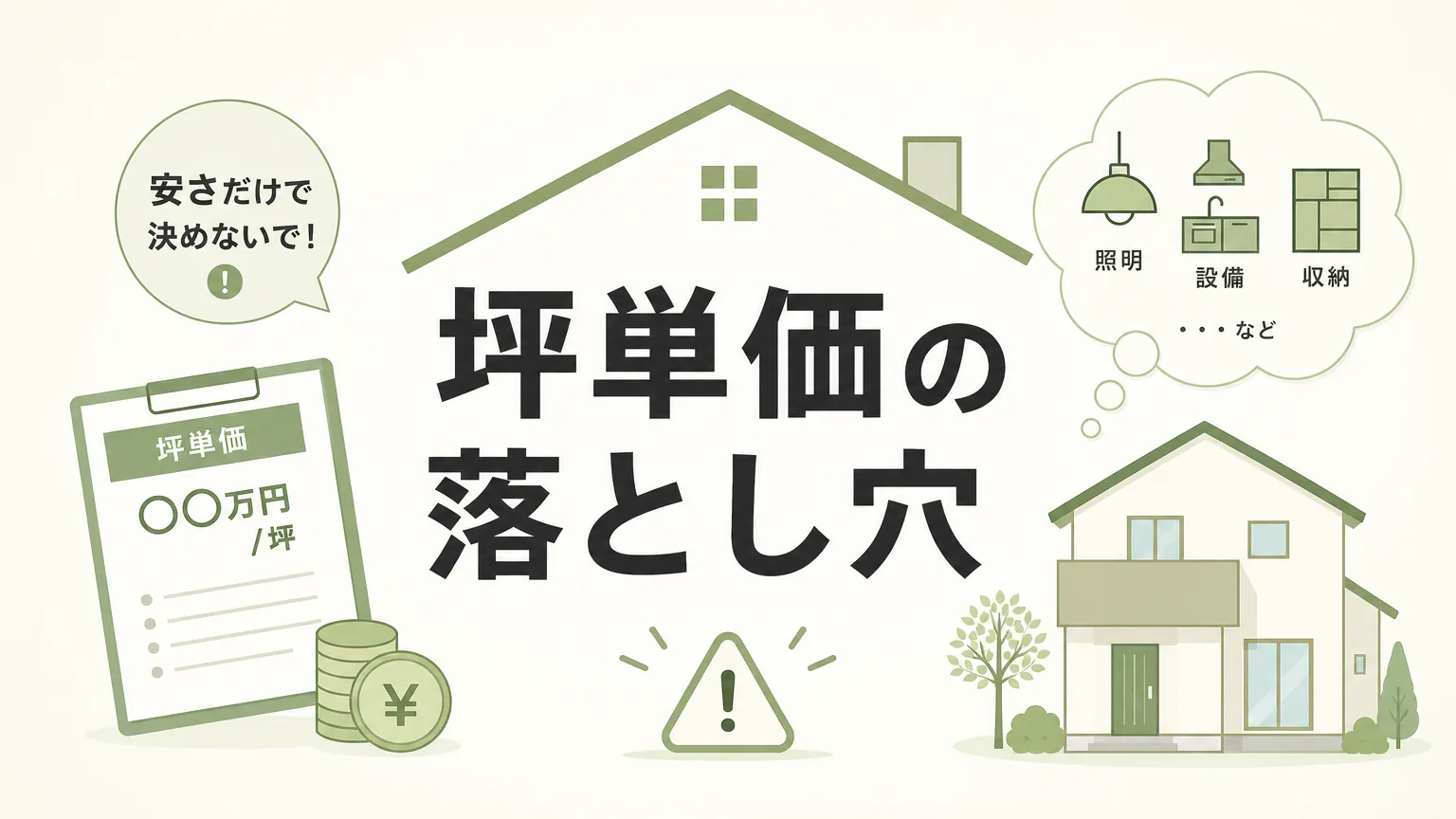 「坪単価はいくら？」と聞いてはいけない理由｜注文住宅の落とし穴