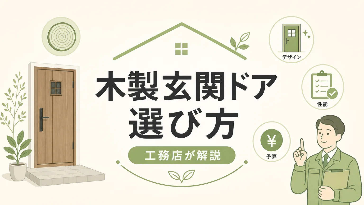 国産木製玄関ドアのメーカー選び｜工務店が教える選び方の枠組み
